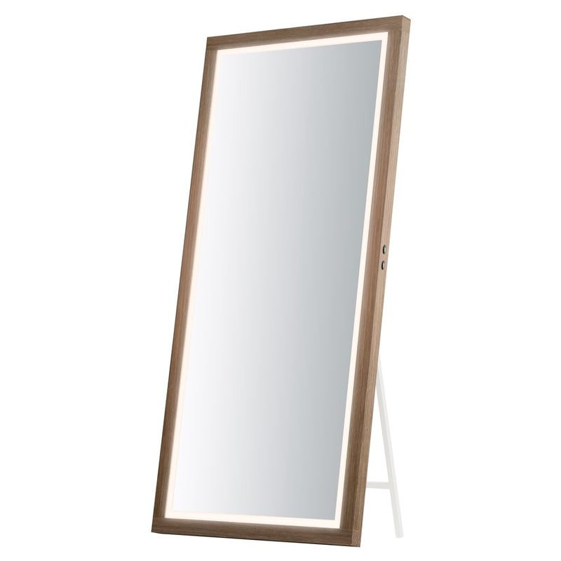 ET2 Lighting Sawyer 1 Light 68"x32" Oak Framed LED Mirror, Oak