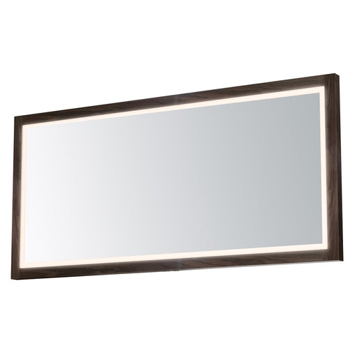 ET2 Lighting Sawyer 1 Light 68"x32" Walnut Framed LED Mirror, Walnut