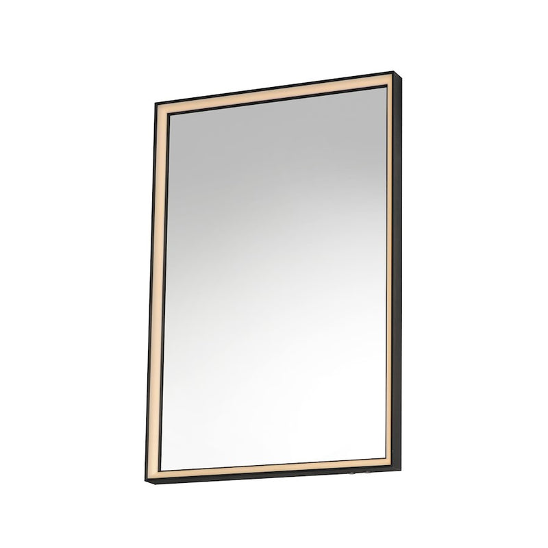 ET2 Lighting Bevel 1 Light 24''x30'' LED Mirror, Black