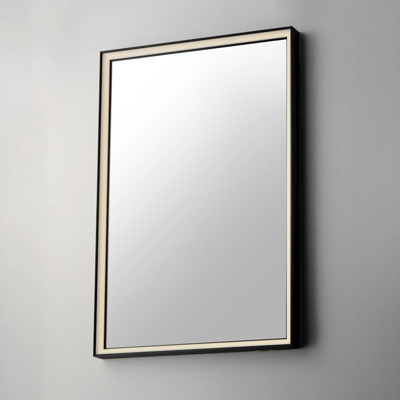 ET2 Lighting Bevel 1 Light 24''x30'' LED Mirror, Black
