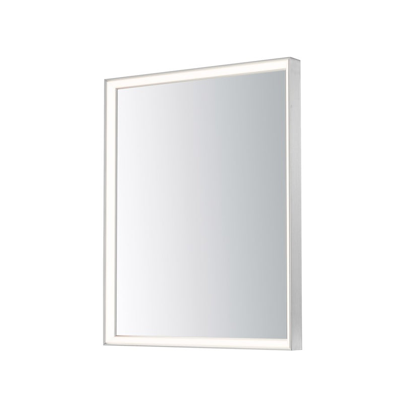 ET2 Lighting Bevel 1 Light 24''x30'' LED Mirror, Satin Nickel