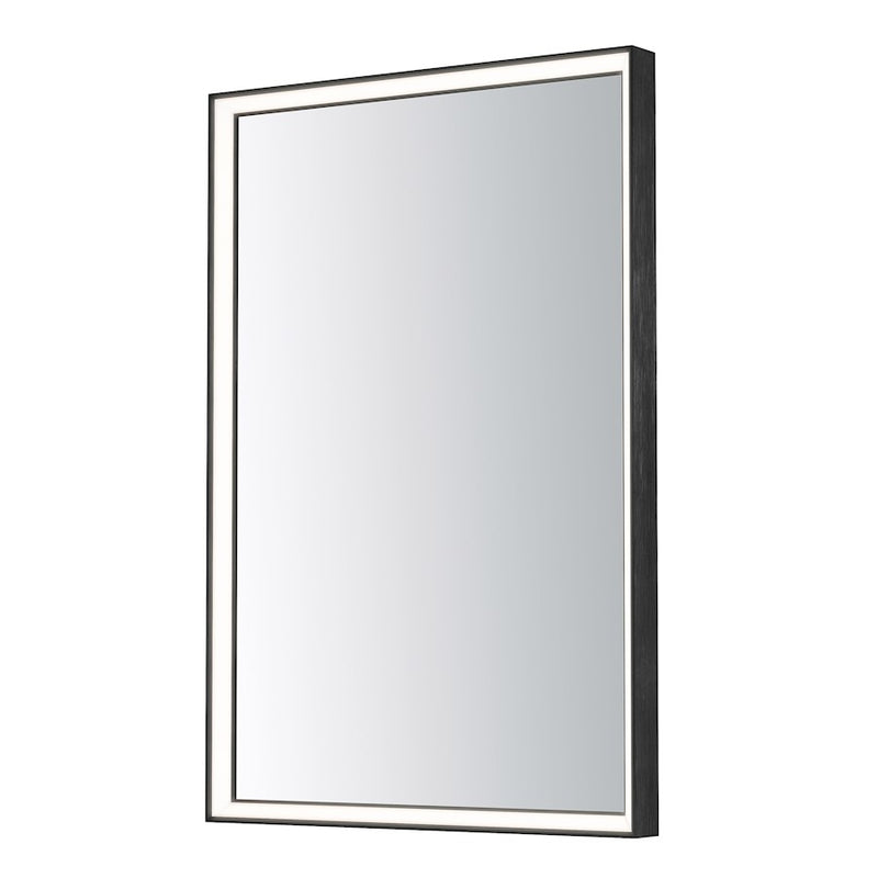ET2 Lighting Bevel 1 Light 30''x36'' LED Mirror, Black