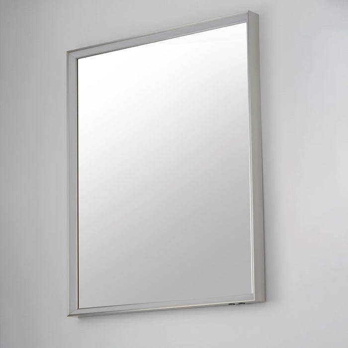 ET2 Lighting Bevel 1 Light 30''x36'' LED Mirror, Satin Nickel