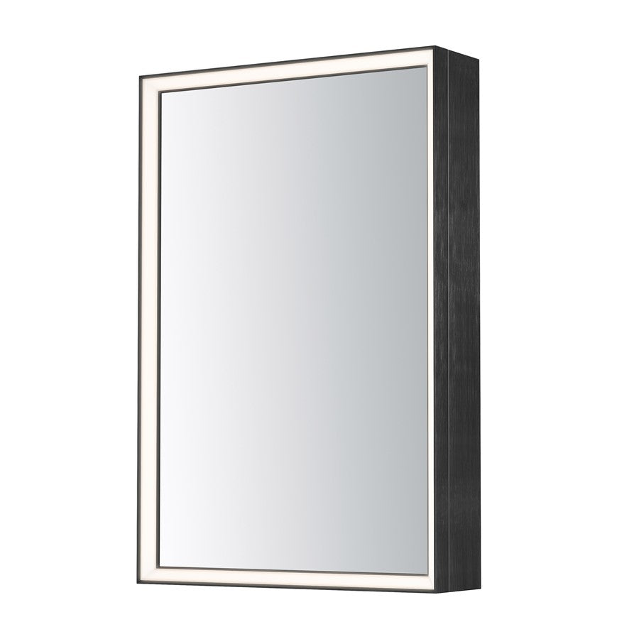 ET2 Lighting Bevel 24"x36" Medicine Cabinet LED Mirror-3000K, Black - E42065-BBK