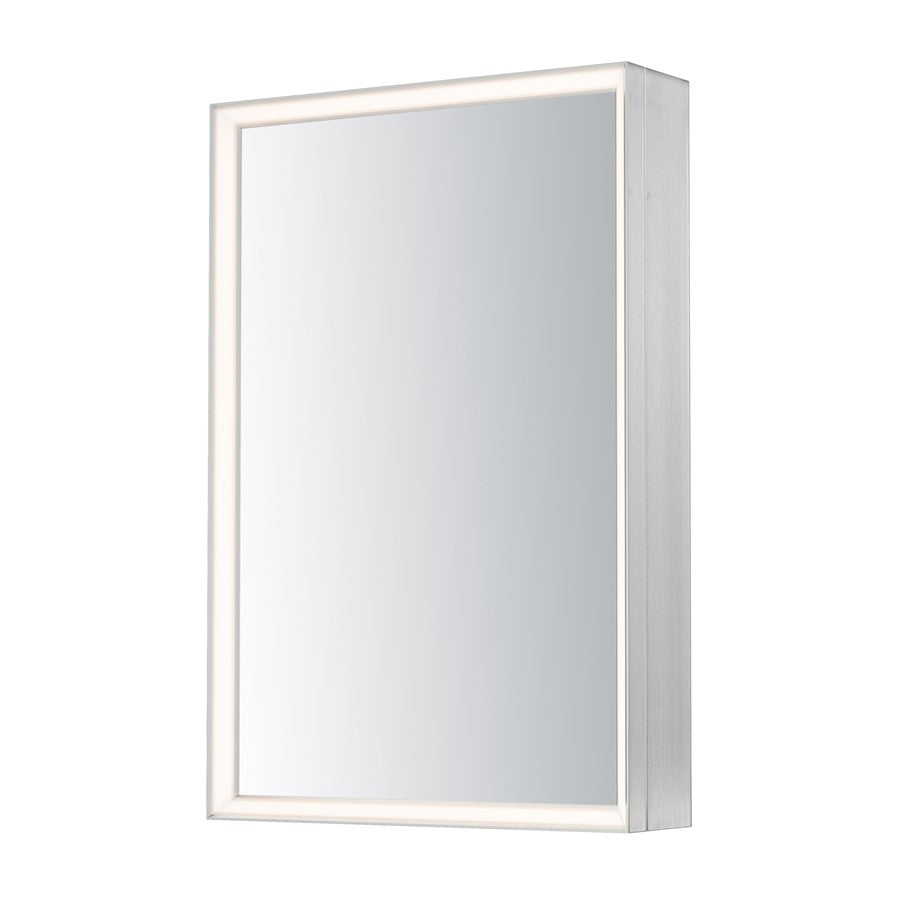 ET2 Lighting Bevel 24"x36" Medicine Cabinet LED Mirror-3000K, Nickel - E42065-SN