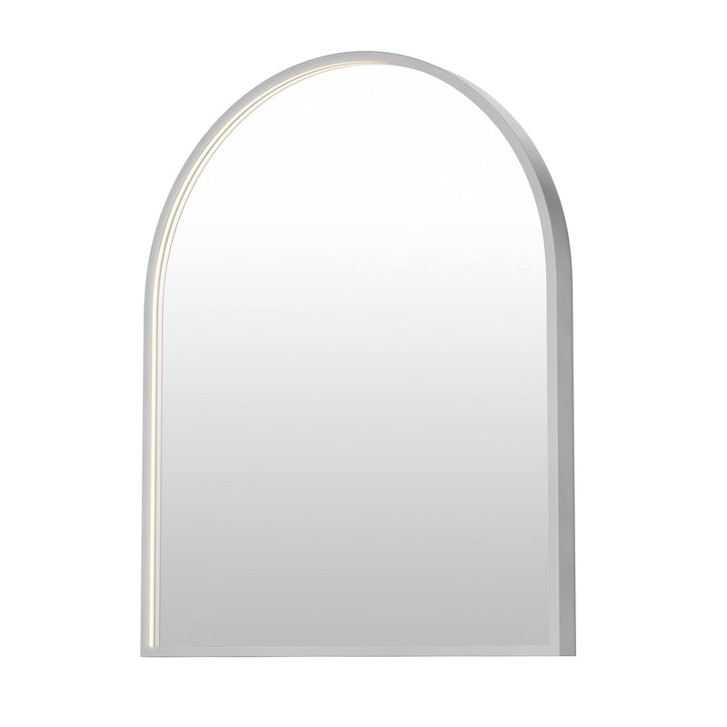 ET2 Lighting Elisse 1 Light LED 30" Mirror, Satin Nickel
