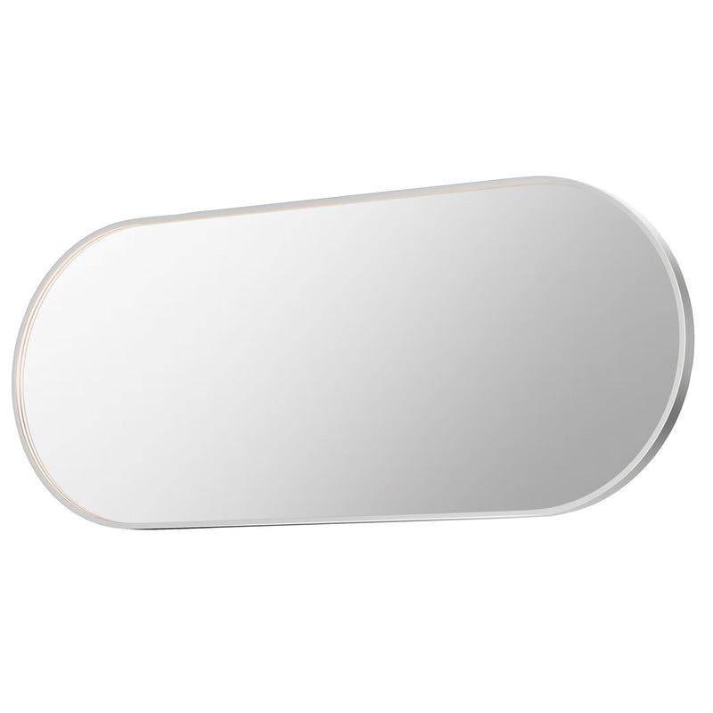 ET2 Lighting Elisse 1 Light LED 28" Mirror, Satin Nickel