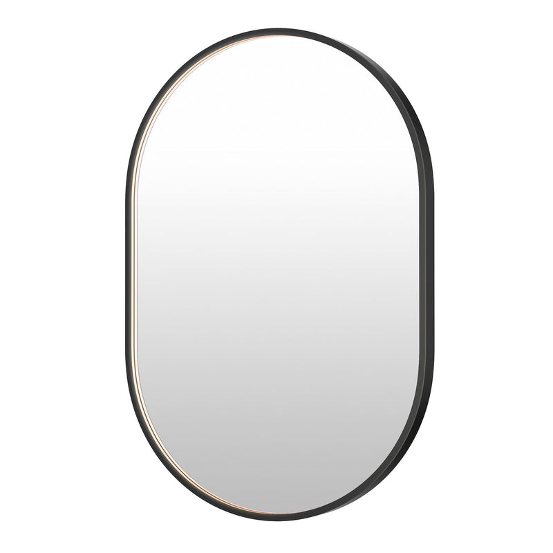 ET2 Lighting Elisse 1 Light LED Oval Mirror, Black