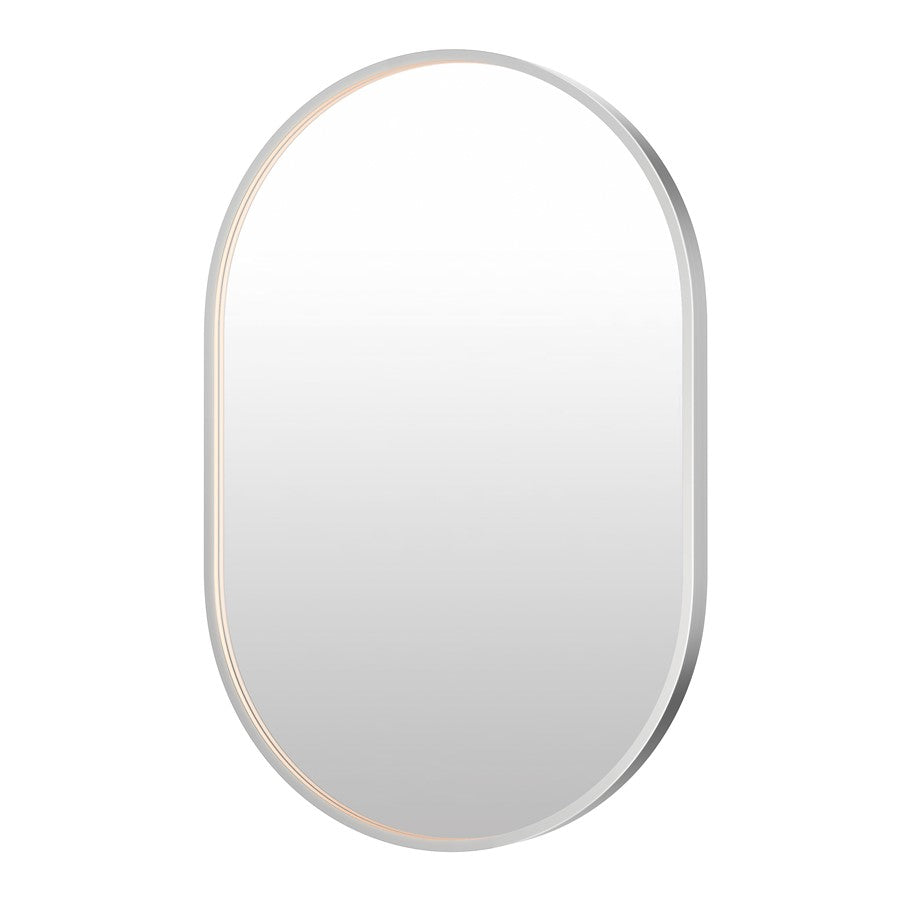 ET2 Lighting Elisse 1 Light LED Oval Mirror, Satin Nickel - E42074-SN
