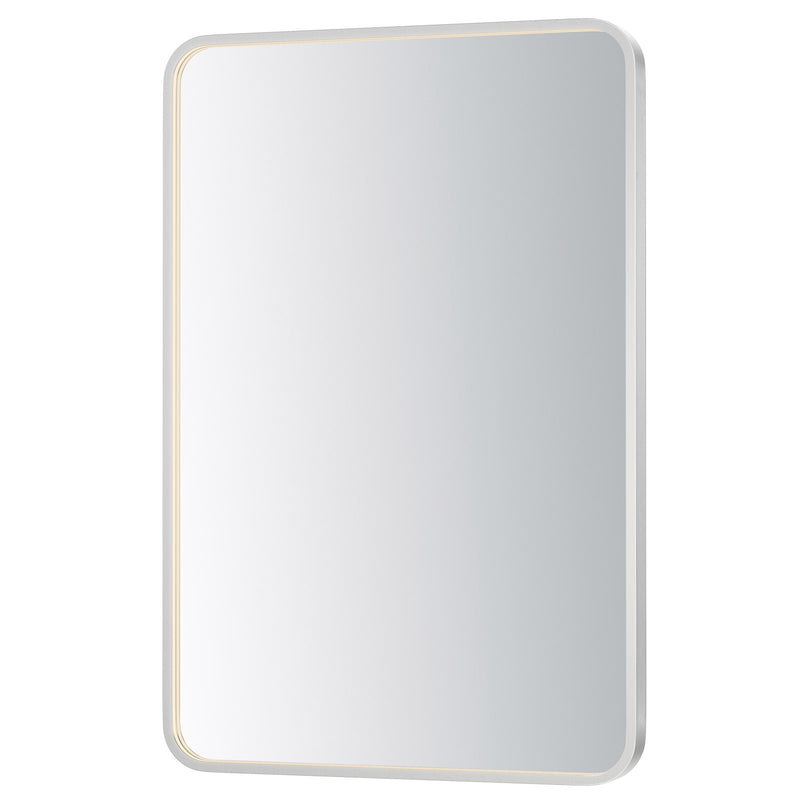 ET2 Lighting Elisse 1 Light LED Rectangle Mirror, Satin Nickel