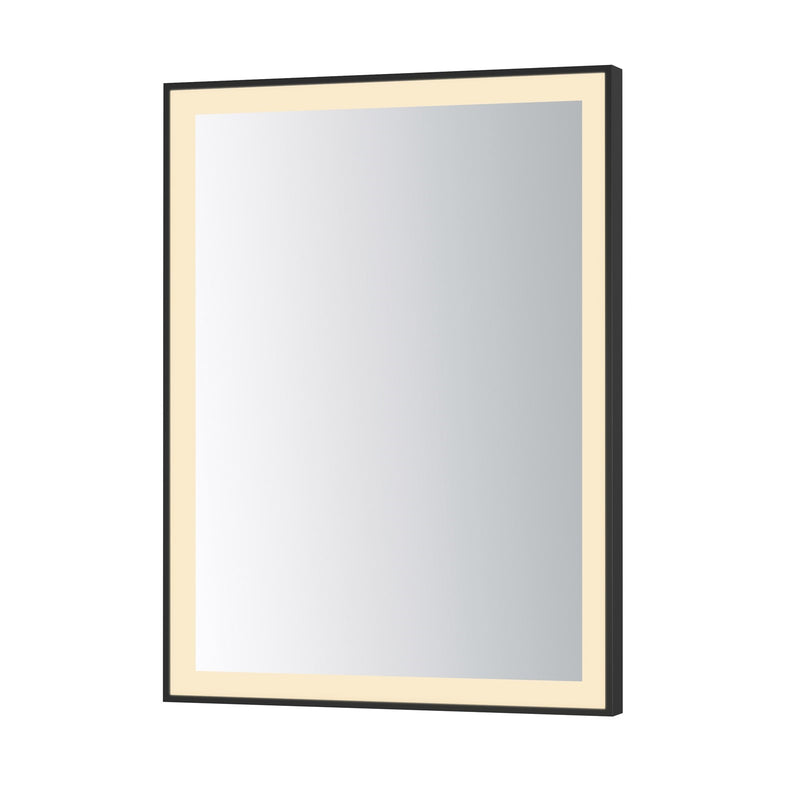 ET2 Lighting Framed 1 Light LED Mirror, Black