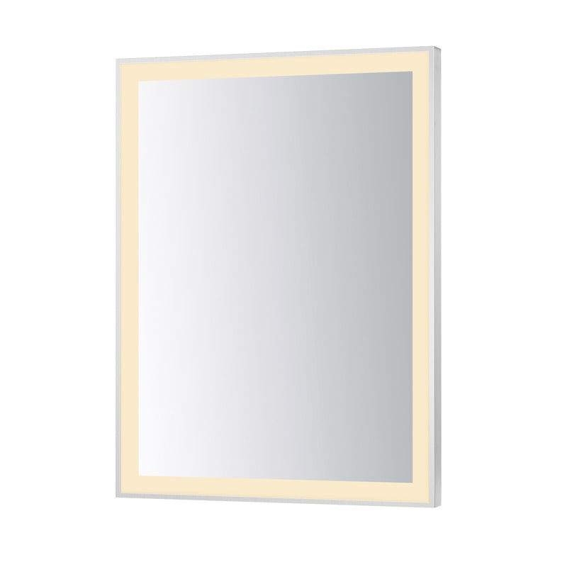 ET2 Lighting Framed 1 Light LED 32" Mirror, Satin Nickel