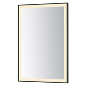 ET2 Lighting Framed 1 Light LED 24" Mirror, Black - E42092-BK