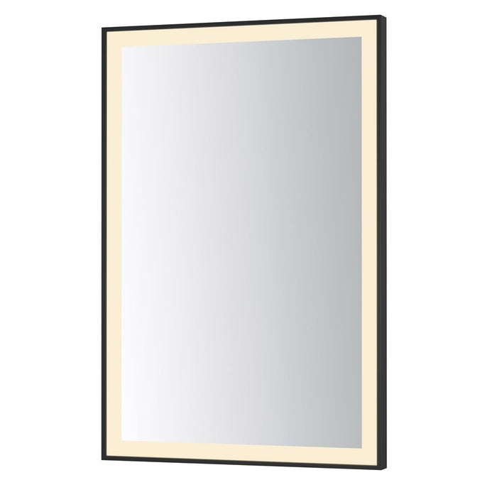 ET2 Lighting Framed 1 Light LED 24" Mirror, Black - E42092-BK