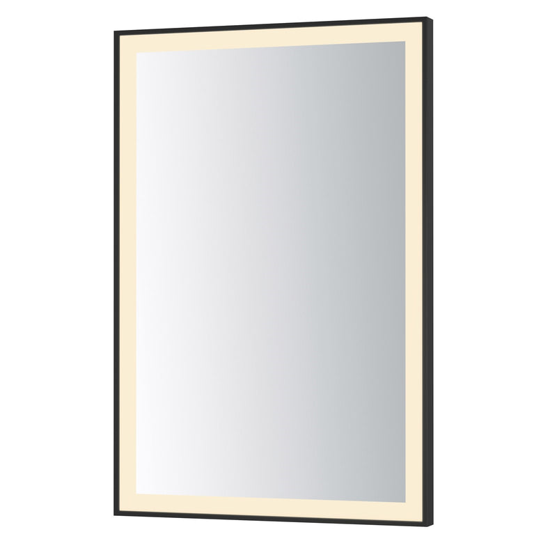 ET2 Lighting Framed 1 Light LED 24" Mirror, Black
