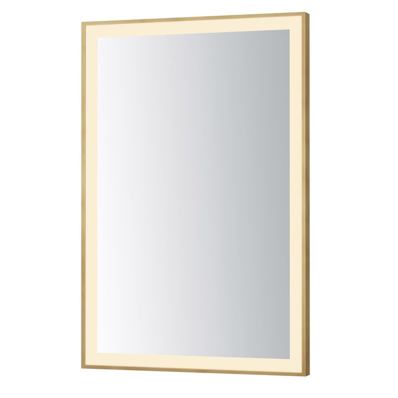 ET2 Lighting Framed 1 Light LED 24" Mirror, Gold - E42092-GLD