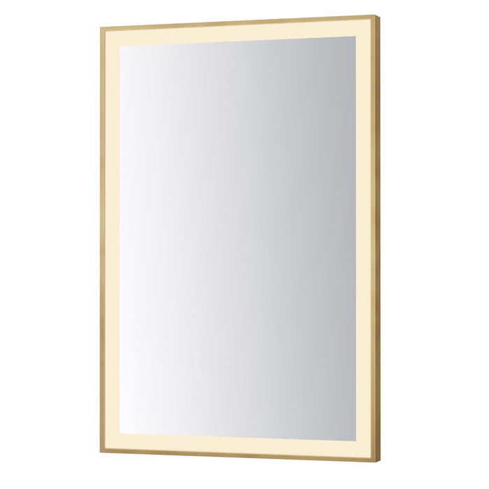 ET2 Lighting Framed 1 Light LED 24" Mirror, Gold - E42092-GLD