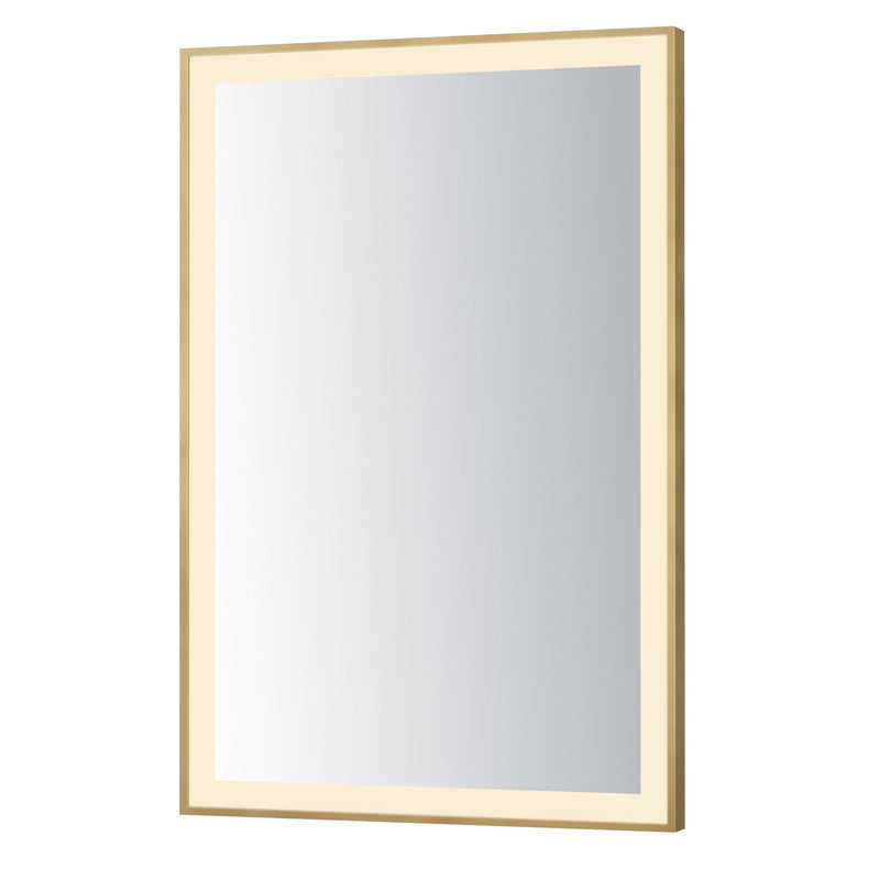 ET2 Lighting Framed 1 Light LED 24" Mirror, Gold