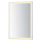 ET2 Lighting Framed 1 Light LED 24" Mirror, Satin Nickel - E42092-SN