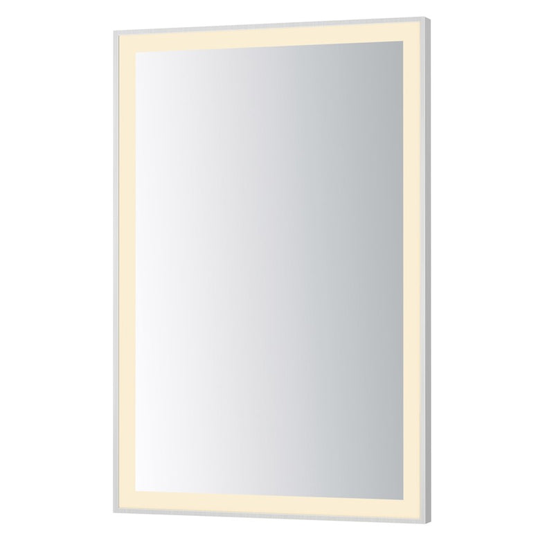 ET2 Lighting Framed 1 Light LED 24" Mirror, Satin Nickel - E42092-SN