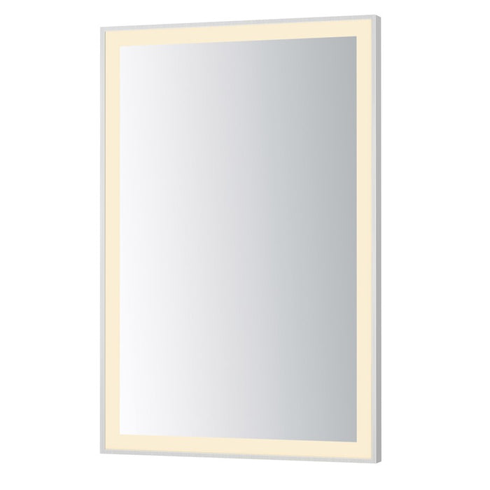 ET2 Lighting Framed 1 Light LED 24" Mirror, Satin Nickel - E42092-SN