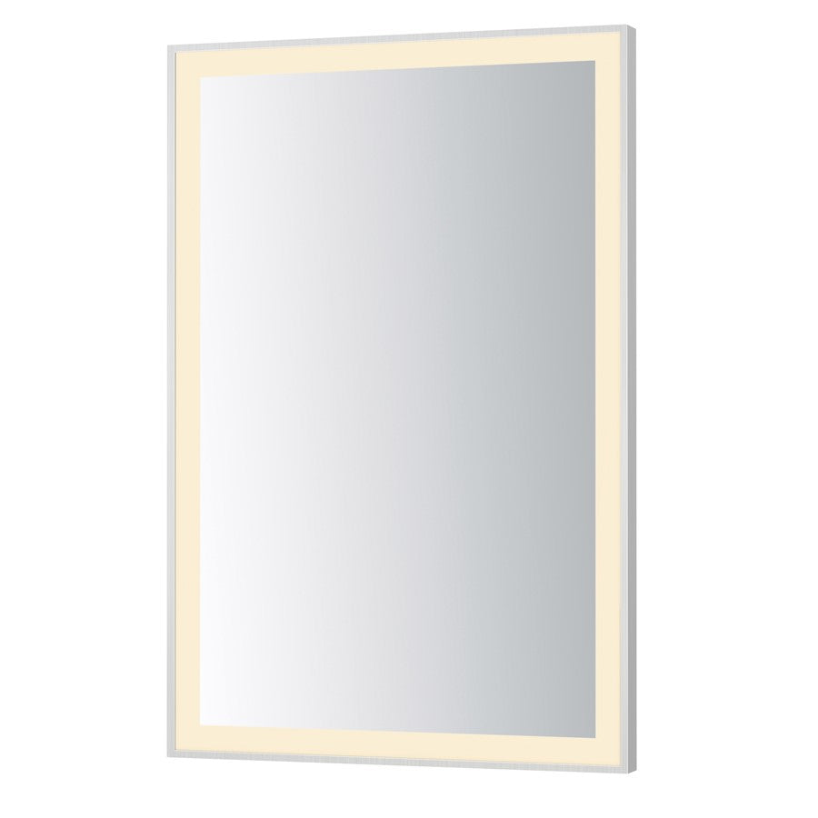ET2 Lighting Framed 1 Light LED 24" Mirror, Satin Nickel - E42092-SN