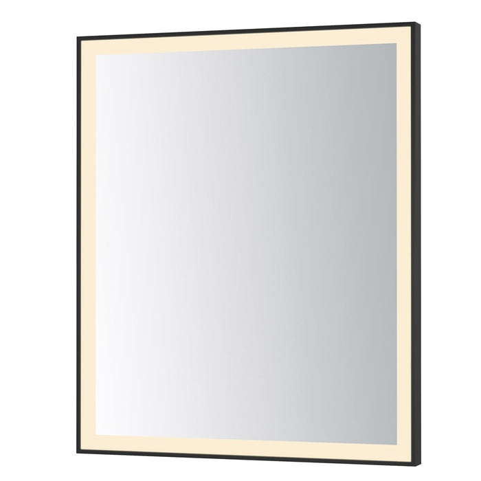 ET2 Lighting Framed 1 Light LED 30" Mirror, Black - E42093-BK
