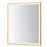 ET2 Lighting Framed 1 Light LED 30" Mirror, Gold - E42093-GLD