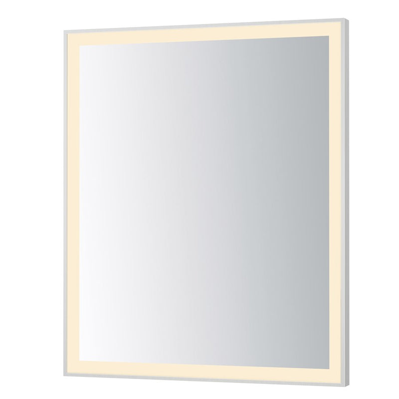 ET2 Lighting Framed 1 Light LED 30" Mirror, Satin Nickel - E42093-SN