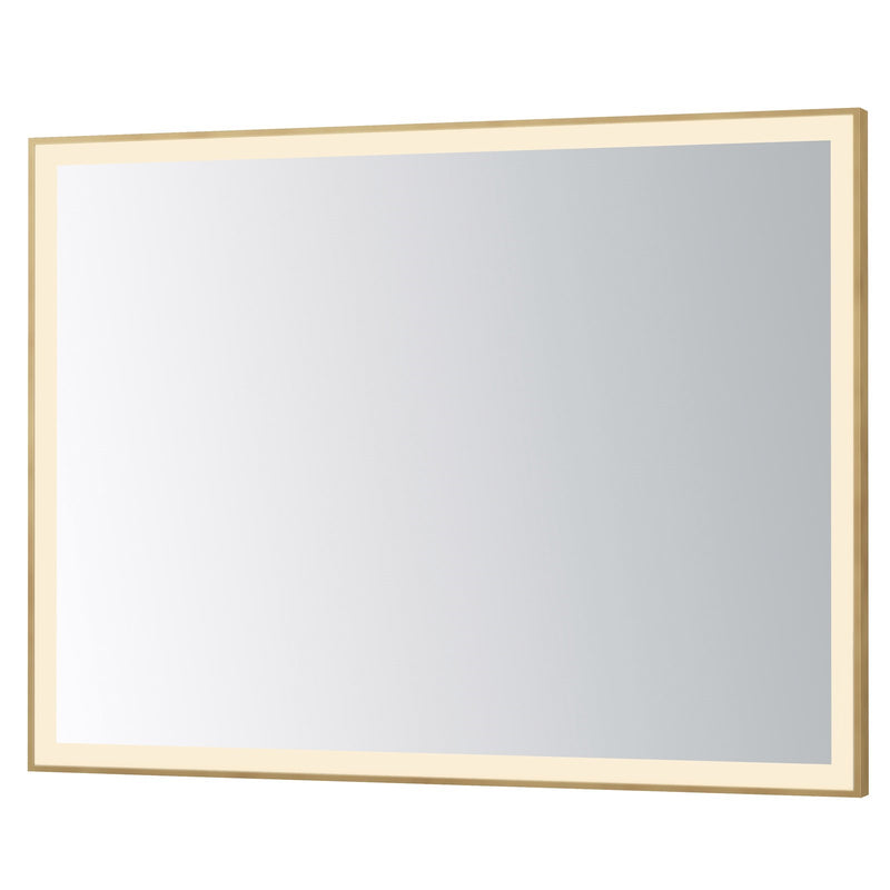 ET2 Lighting Framed 1 Light LED 48" Mirror, Gold