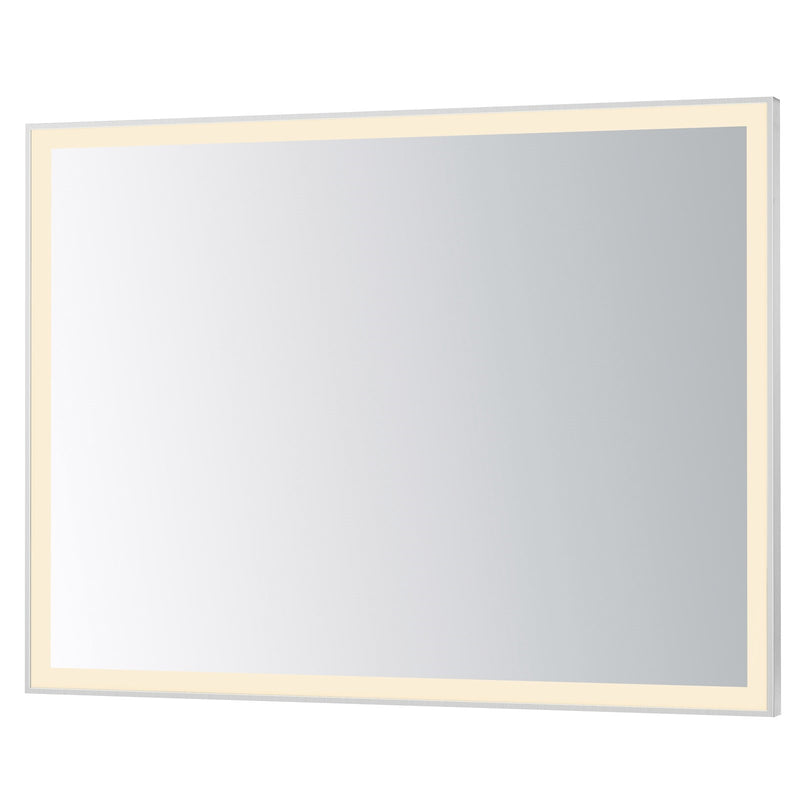 ET2 Lighting Framed 1 Light LED 48" Mirror, Satin Nickel