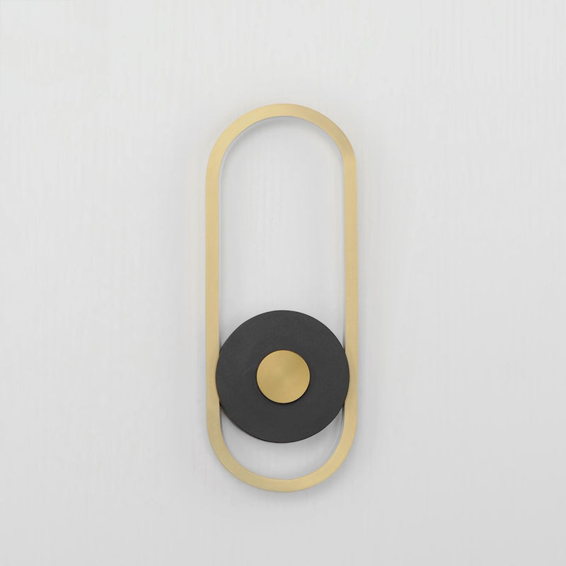 ET2 Lighting Gravity 1 Light Outdoor Wall Mount, Black/Gold
