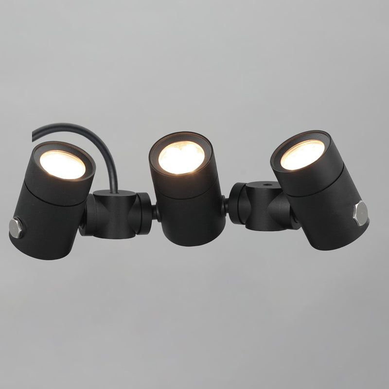 ET2 Lighting Tree Hugger 3-Light Tree Spot Light, Black