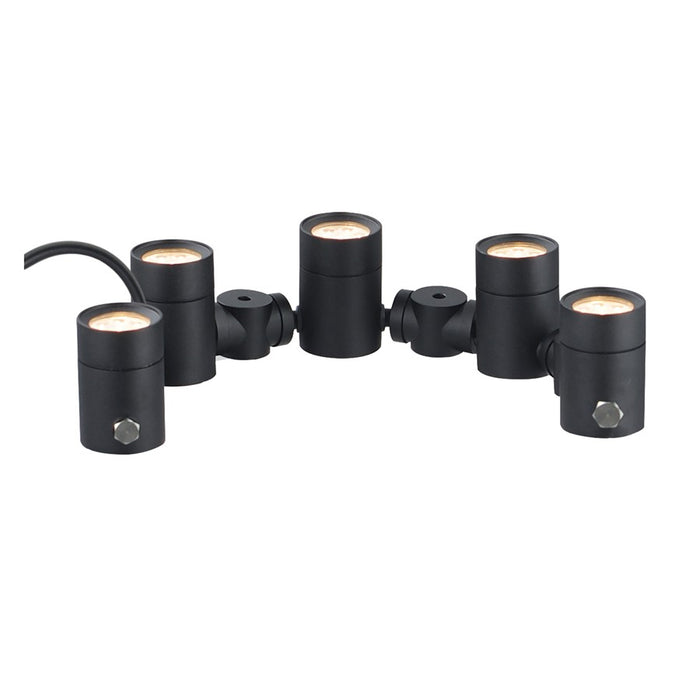 ET2 Lighting Tree Hugger 5-Light Tree Spot Light, Black - E42315-BK