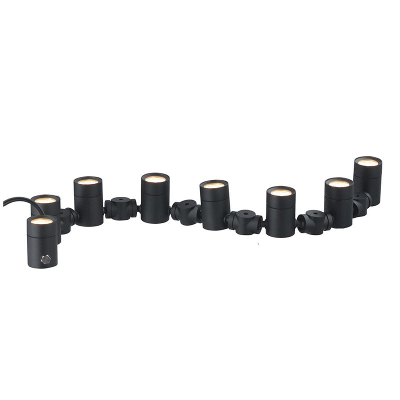 ET2 Lighting Tree Hugger 8-Light Tree Spot Light, Black - E42318-BK