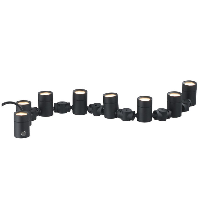 ET2 Lighting Tree Hugger 8-Light Tree Spot Light, Black - E42318-BK