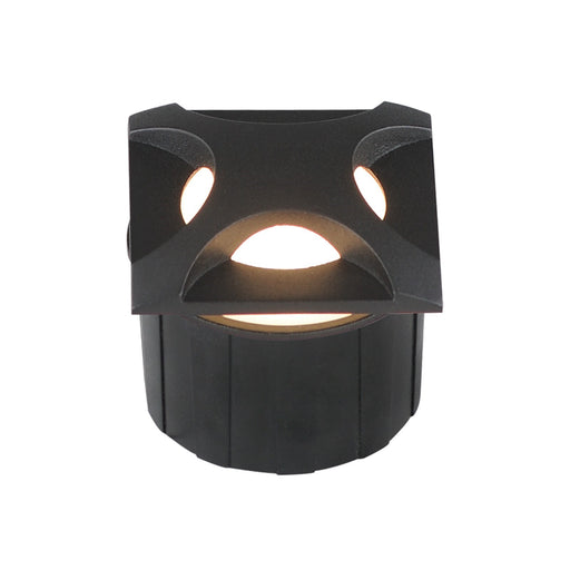 ET2 Alumilux Landscape 12V 3W In-Ground Light | Modern Black Aluminum | Garden Path & Bedding Accent | 2.5 x 2.5 x 2.25 in | Model E42424-BK