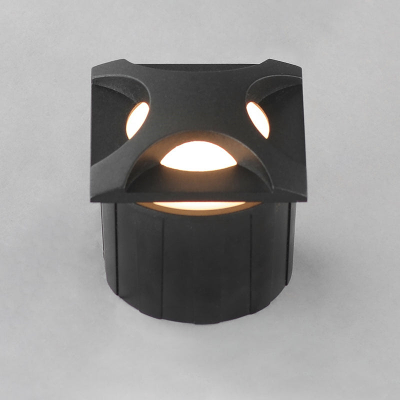 ET2 Alumilux Landscape 12V 3W In-Ground Light | Modern Black Aluminum | Garden Path & Bedding Accent | 2.5 x 2.5 x 2.25 in | Model E42424-BK