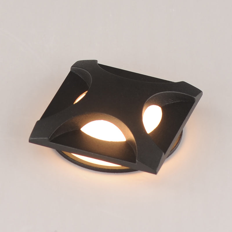 ET2 Alumilux Landscape 12V 3W In-Ground Light | Modern Black Aluminum | Garden Path & Bedding Accent | 2.5 x 2.5 x 2.25 in | Model E42424-BK