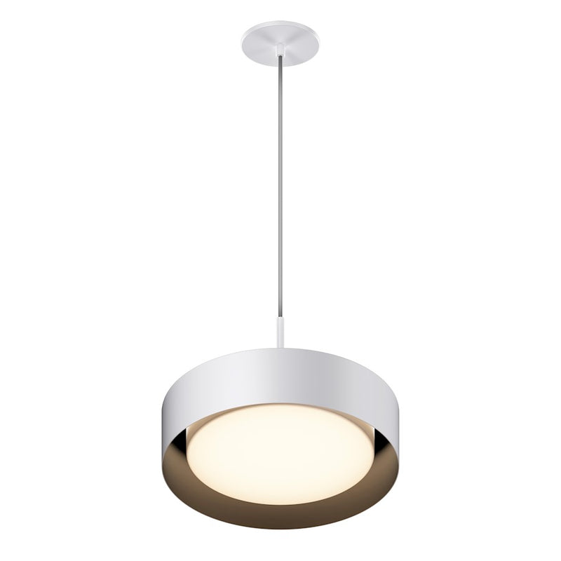 ET2 Lighting Echo 1 Light 12" Pendant, White/Black