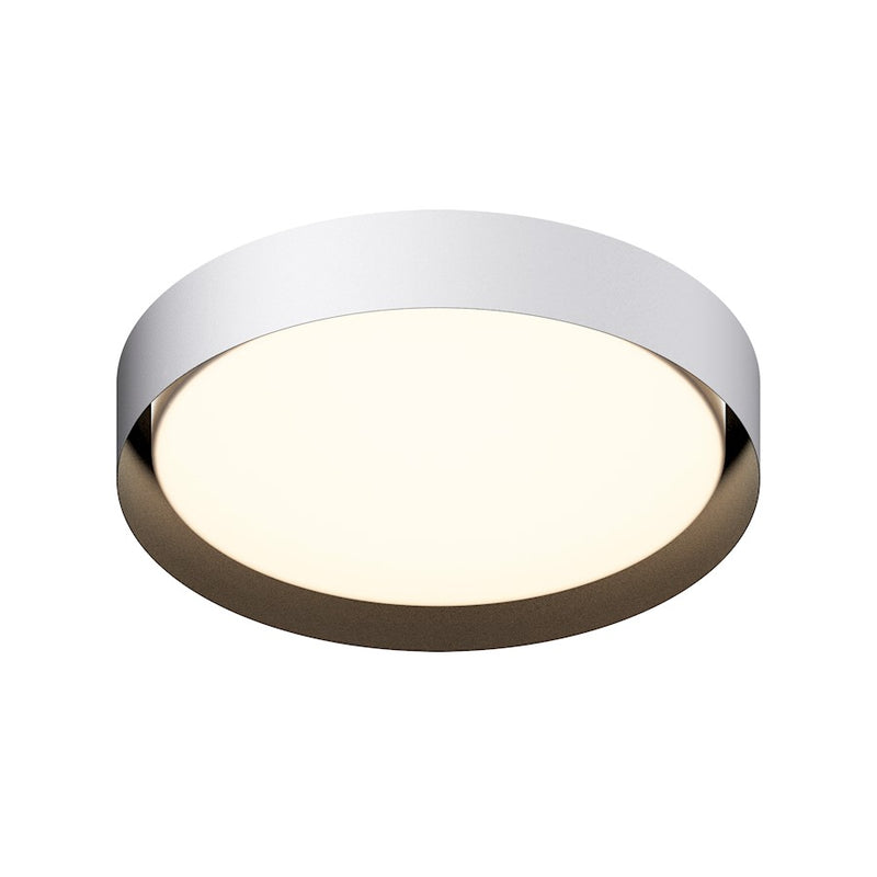ET2 Lighting Echo 1 Light 24" Flush Mount, White/Black