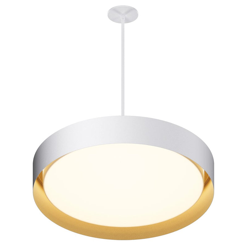 ET2 Lighting Echo 1 Light 24" Pendant, White/Gold