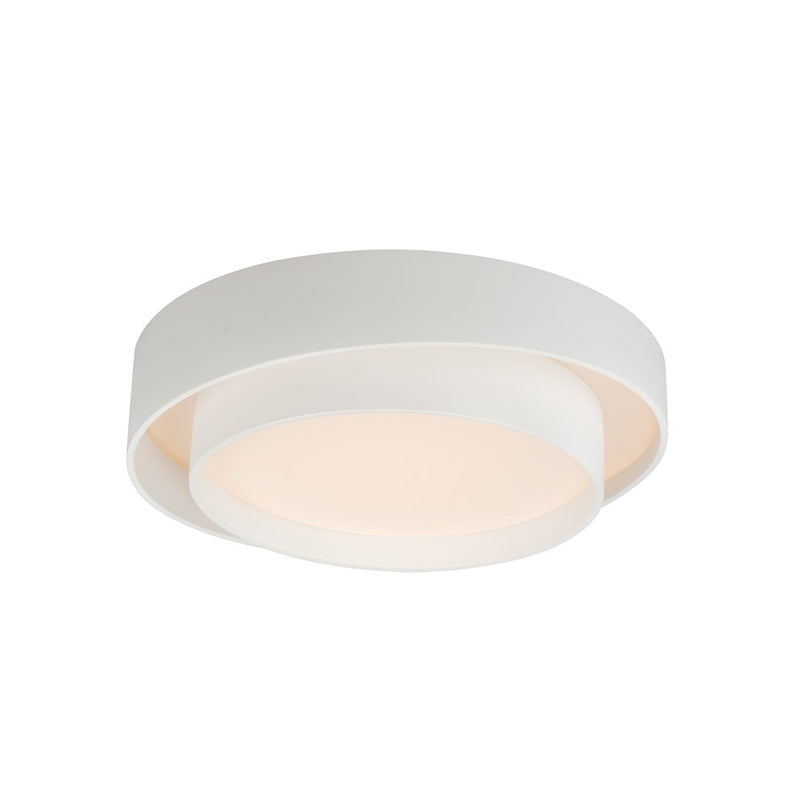ET2 Lighting Ziggurat 1 Light LED Flush Mount, White