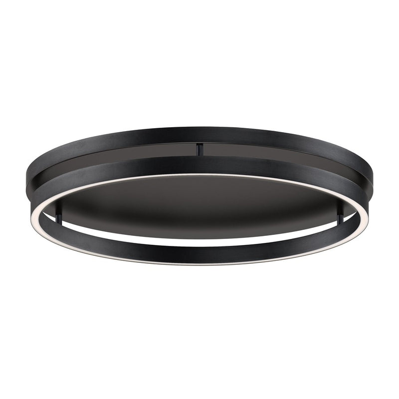 ET2 Lighting Groove 1 Light 24" Flush Mount/5CCT Select, Black