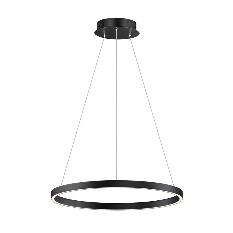 ET2 Lighting Groove 1 Light 24" Pendant/5CCT Select, Black