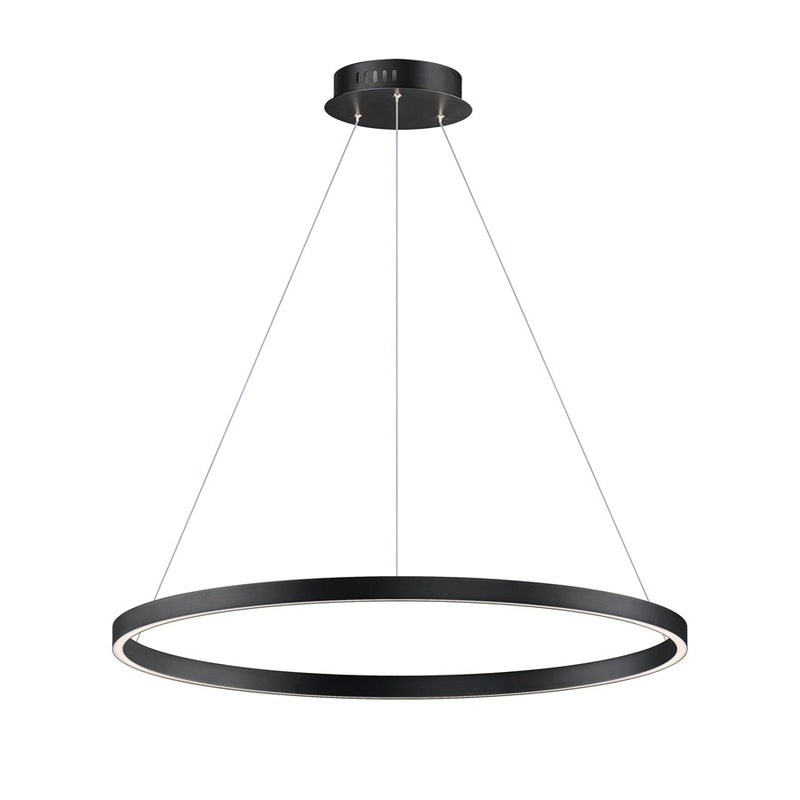 ET2 Lighting Groove 1 Light 32" Pendant/5CCT Select, Black