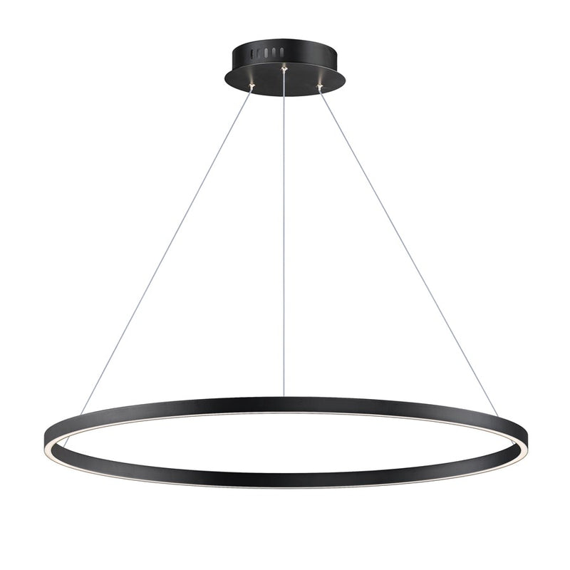 ET2 Lighting Groove 1 Light 40" Pendant/5CCT Select, Black