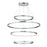 ET2 Lighting Groove 4-Tier Pendant/5CCT Select, Brushed Aluminum - E52729-AL