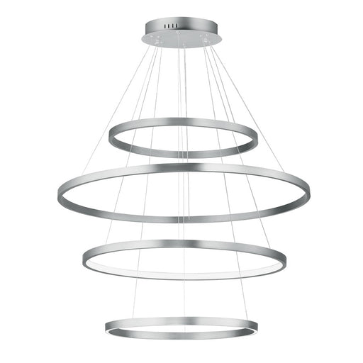 ET2 Lighting Groove 4-Tier Pendant/5CCT Select, Brushed Aluminum - E52729-AL