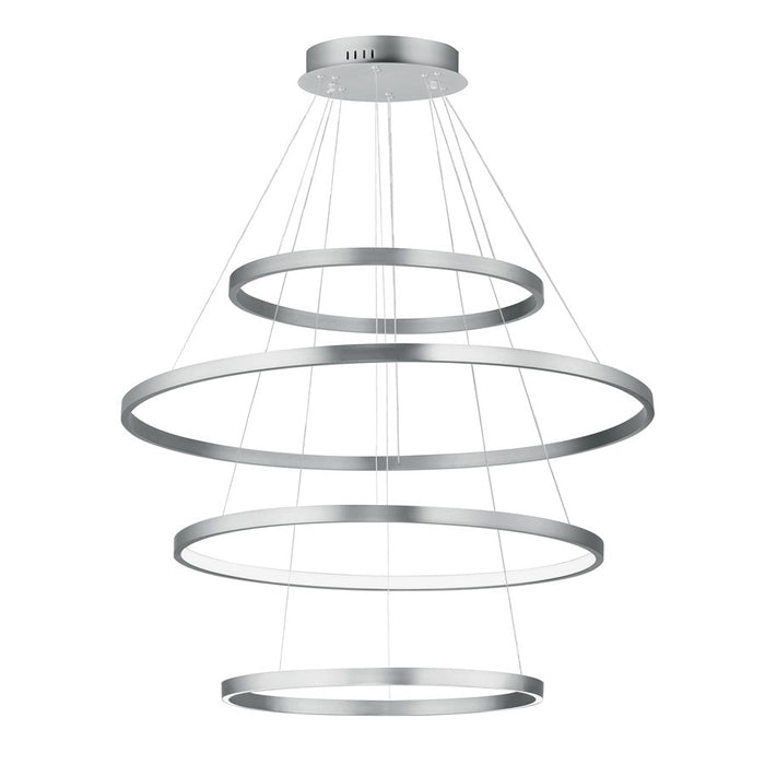 ET2 Lighting Groove 4-Tier Pendant/5CCT Select, Brushed Aluminum - E52729-AL